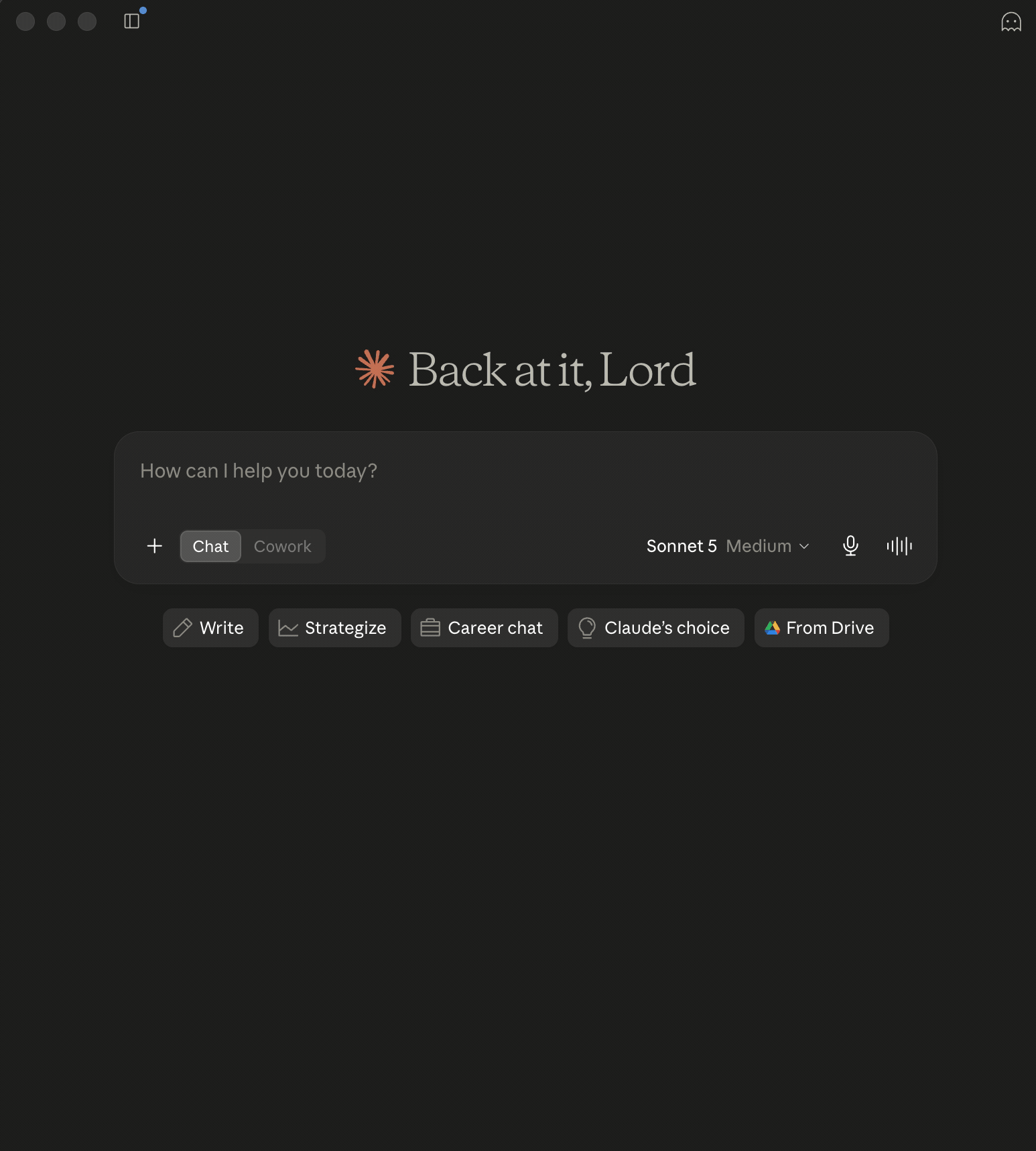 A screenshot of the Claude desktop app home screen, showing how the Blinkfire agent connects via MCP so you can ask sponsorship data questions directly in Claude, Gemini, or ChatGPT.