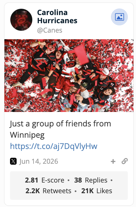 Carolina Hurricanes team celebration